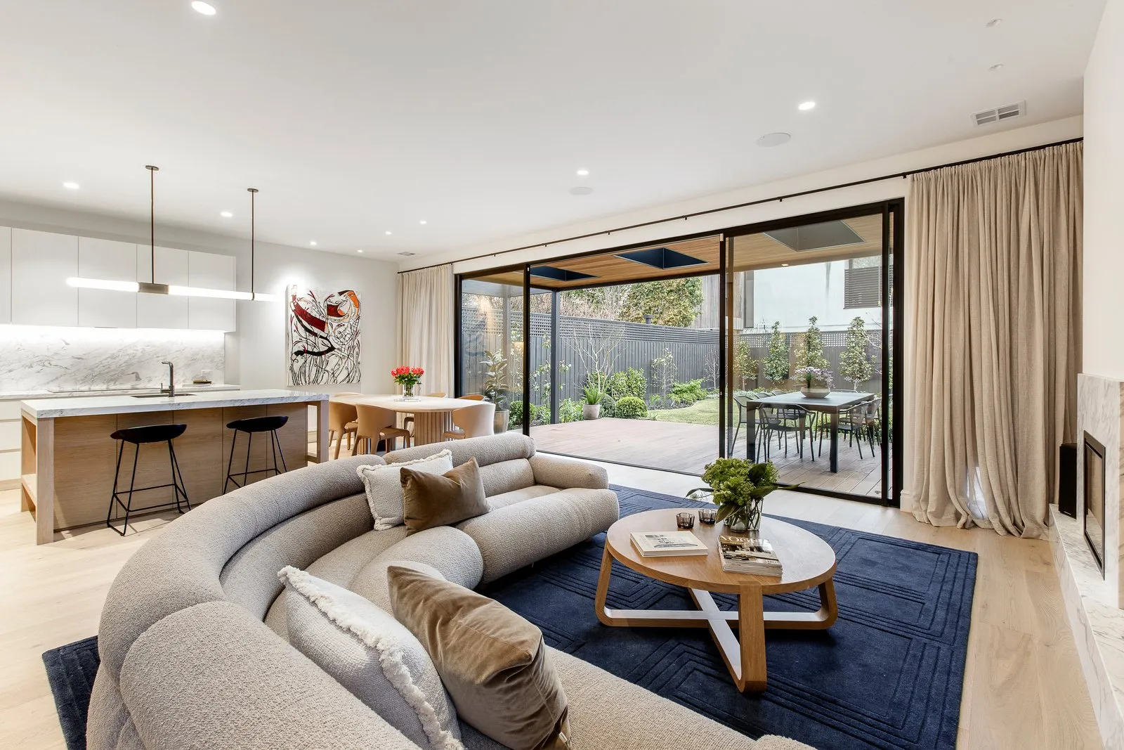 Hallway and glass transition